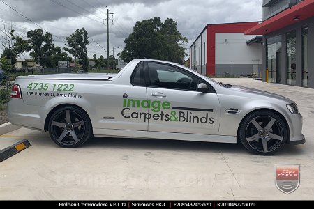 20x8.5 20x10 Simmons FR-C Black Tint NCT on HOLDEN COMMODORE VE