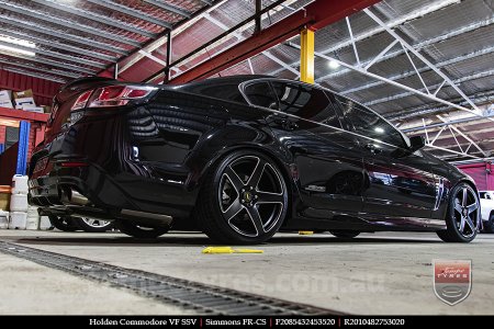 20x8.5 20x10 Simmons FR-CS Satin Black NCT  on HOLDEN COMMODORE VF