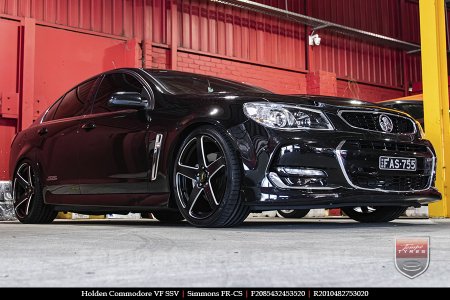 20x8.5 20x10 Simmons FR-CS Satin Black NCT  on HOLDEN COMMODORE VF