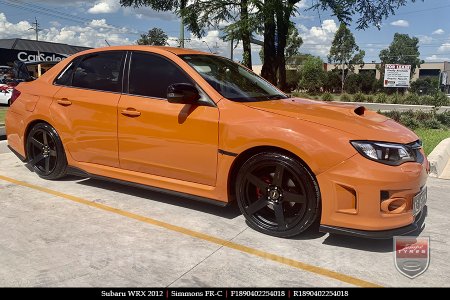 18x8.0 18x9.0 Simmons FR-C Matte Black NCT on SUBARU WRX 