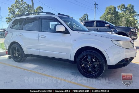 18x8.5 18x9.5 Simmons FR-1 Satin Black on SUBARU FORESTER