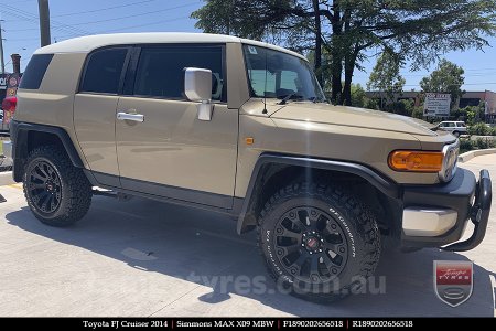 18x9.0 Simmons MAX X09 MBW on TOYOTA FJ CRUISER