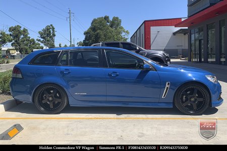 20x8.5 20x9.5 Simmons FR-1 Satin Black on HOLDEN COMMODORE VF