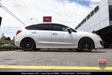 17x7.0 Lenso Type-M - MBRG on SUBARU IMPREZA 