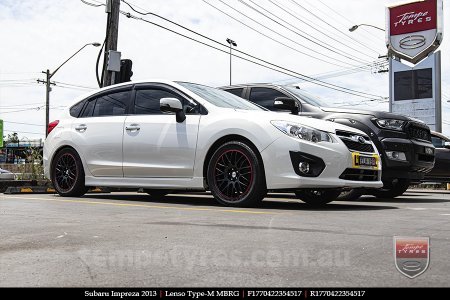 17x7.0 Lenso Type-M - MBRG on SUBARU IMPREZA 