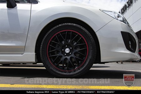 17x7.0 Lenso Type-M - MBRG on SUBARU IMPREZA 