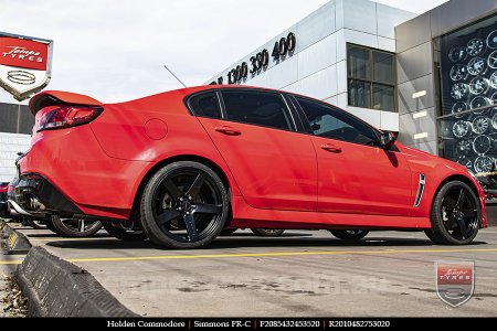 20x8.5 20x10 Simmons FR-C Satin Black NCT on HOLDEN COMMODORE