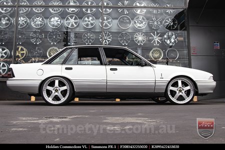 20x8.5 20x9.5 Simmons FR-1 Silver on HOLDEN COMMODORE VL