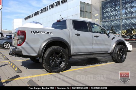 20x9.0 Simmons S6 Matte Black NCT on FORD RANGER RAPTOR