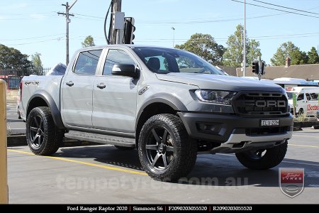 20x9.0 Simmons S6 Matte Black NCT on FORD RANGER RAPTOR