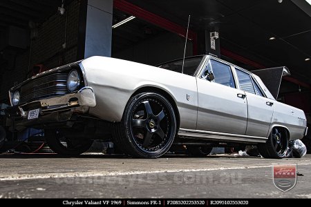 20x8.5 20x9.5 Simmons FR-1 Satin Black on CHRYSLER VALIANT