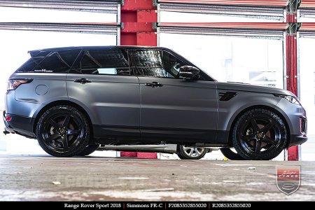 20x8.5 20x10 Simmons FR-C Satin Black NCT on RANGE ROVER SPORT