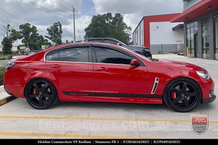 22x8.5 22x9.5 Simmons FR-1 Full Satin Black on HOLDEN COMMODORE VF