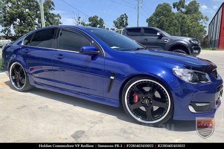 22x8.5 22x9.5 Simmons FR-1 Gloss Black Mirror Lip on HOLDEN COMMODORE VF