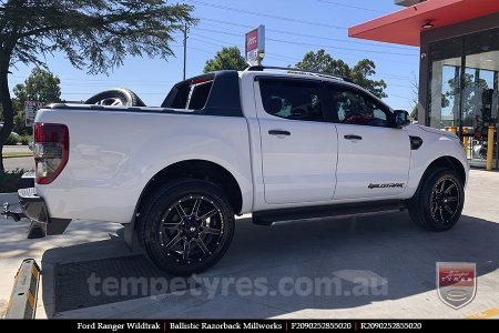 20x9.0 Ballistic Razorback Millworks on FORD RANGER WILDTRAK