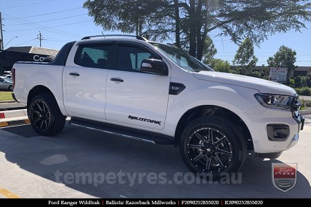 20x9.0 Ballistic Razorback Millworks on FORD RANGER WILDTRAK