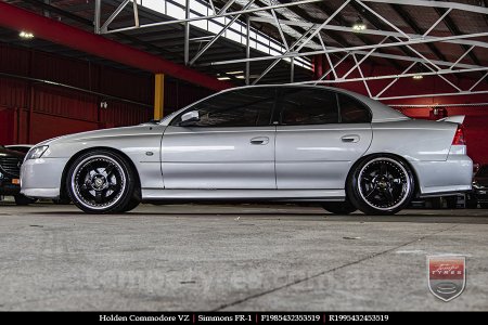 19x8.5 19x9.5 Simmons FR-1 Gloss Black on HOLDEN COMMODORE VZ