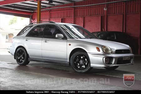 17x7.0 Starcorp Racing PURSUIT on SUBARU IMPREZA