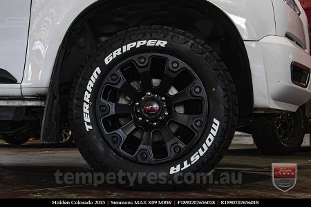 18x9.0 Simmons MAX X09 MBW on HOLDEN COLORADO