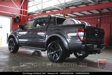 20x9.0 Simmons S6 Matte Black NCT on FORD RANGER WILDTRAK