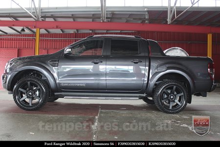 20x9.0 Simmons S6 Matte Black NCT on FORD RANGER WILDTRAK