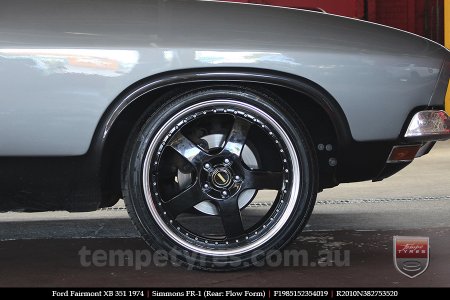 19x8.5 19x9.5 Simmons FR-1 Gloss Black on FORD FAIRMONT