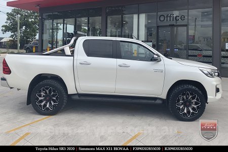 20x9.0 Simmons MAX X11 BKWAA on TOYOTA HILUX SR5