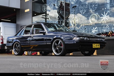 19x8.5 19x9.5 Simmons FR-1 Hyper Dark on HOLDEN CALAIS