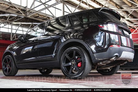 20x9.0 Simmons S6 Matte Black NCT on LAND ROVER DISCOVERY SPORT