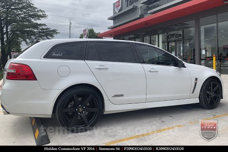 20x9.0 Simmons S6 Matte Black NCT on HOLDEN COMMODORE VF