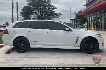 20x9.0 Simmons S6 Matte Black NCT on HOLDEN COMMODORE VF