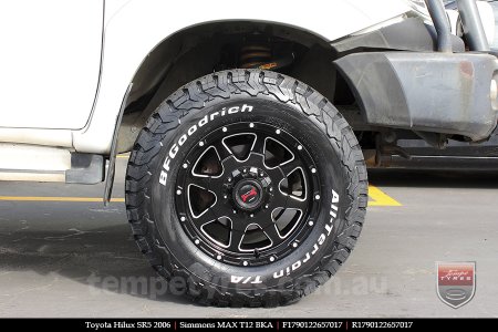 17x9.0 Simmons MAX T12 BKA on TOYOTA HILUX SR5