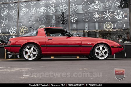 17x7.0 17x8.5 Simmons FR-1 Silver on MAZDA RX7