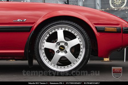 17x7.0 17x8.5 Simmons FR-1 Silver on MAZDA RX7