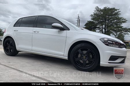 18x8.5 18x9.5 Simmons FR-1 Satin Black on VW GOLF