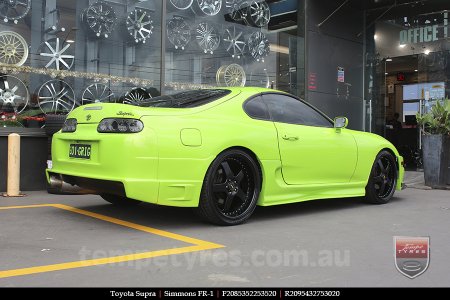 20x8.5 20x9.5 Simmons FR-1 Satin Black on TOYOTA SUPRA