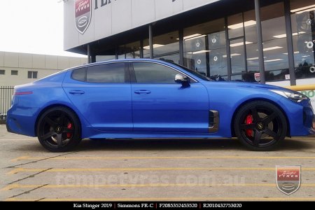 20x8.5 20x10 Simmons FR-C Satin Black NCT on KIA STINGER