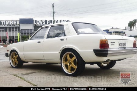 18x7.0 18x8.5 Simmons FR-1 Gold on FORD CORTINA