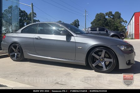 18x8.0 18x9.0 Simmons FR-C Black Tint NCT on BMW E93