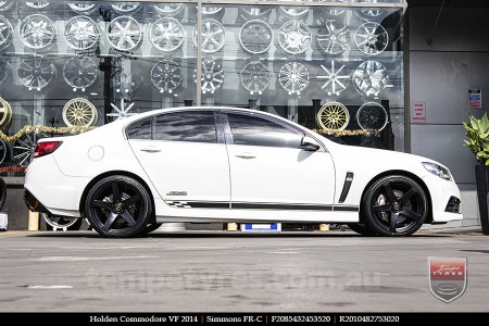 20x8.5 20x10 Simmons FR-C Satin Black NCT on HOLDEN COMMODORE VF