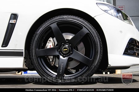 20x8.5 20x10 Simmons FR-C Satin Black NCT on HOLDEN COMMODORE VF