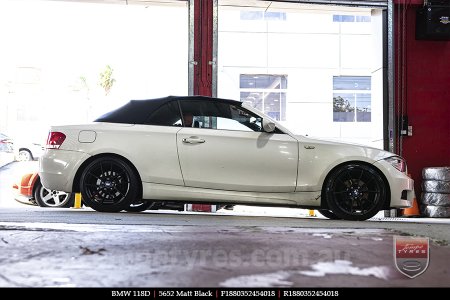 18x8.0 5652 Matt Black on BMW 1 SERIES