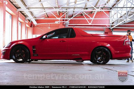 20x8.5 20x10 Simmons FR-C Satin Black NCT on HOLDEN Commodore Maloo