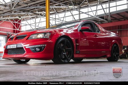 20x8.5 20x10 Simmons FR-C Satin Black NCT on HOLDEN Commodore Maloo