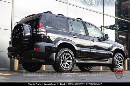 17x9.0 Lenso Grunt G1 Black on TOYOTA PRADO