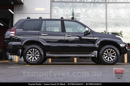 17x9.0 Lenso Grunt G1 Black on TOYOTA PRADO