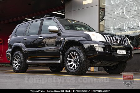 17x9.0 Lenso Grunt G1 Black on TOYOTA PRADO