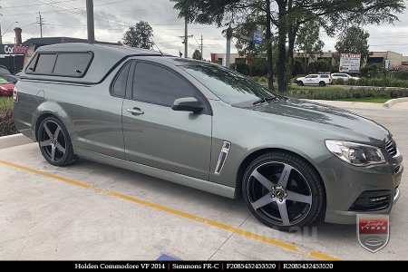 20x8.5 20x10 Simmons FR-C Black Tint NCT on HOLDEN COMMODORE VF
