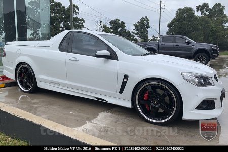 22x8.5 22x9.5 Simmons FR-1 Gloss Black Mirror Lip on HOLDEN Commodore Maloo