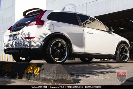 18x8.5 18x9.5 Simmons FR-1 Gloss Black on VOLVO C30